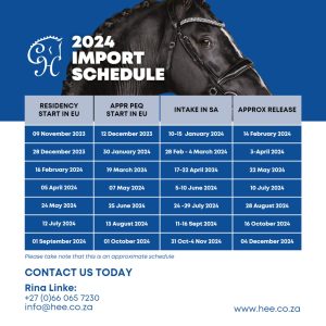 HEE Import Schedule 2024